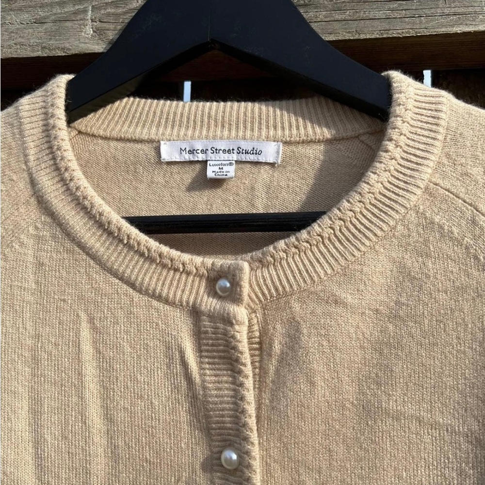Tan cardigan